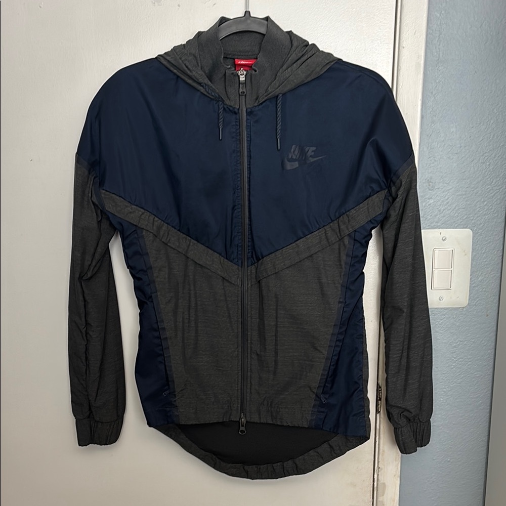 Nike Navy and Charcoal Hooded Windbreaker